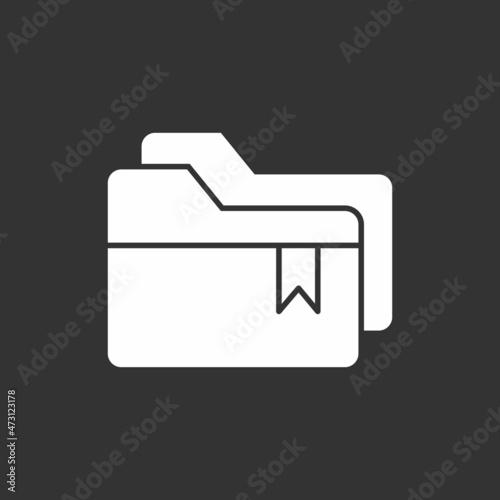 Bookmark Glyph Inverted Vector Icon Design