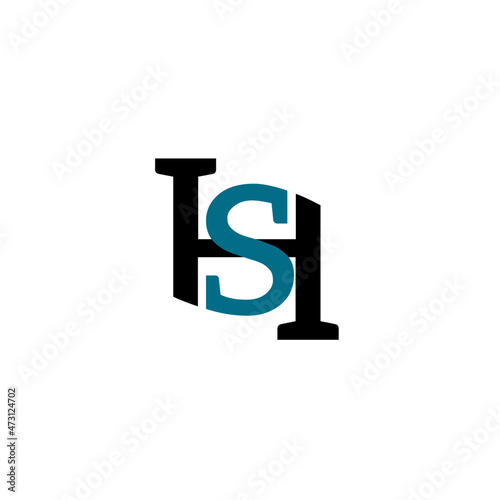Initial letter HS SH template logo design