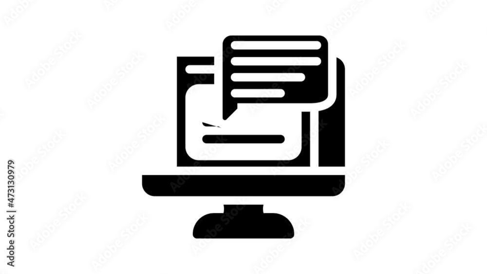web conversation chat animated glyph icon web conversation chat sign. isolated on white background web conversation chat animated glyph icon web conversation chat sign. isolated on white background