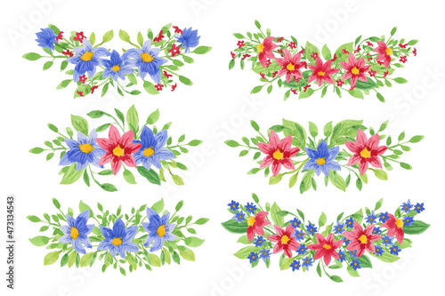 Flowers Arrangement Watercolor