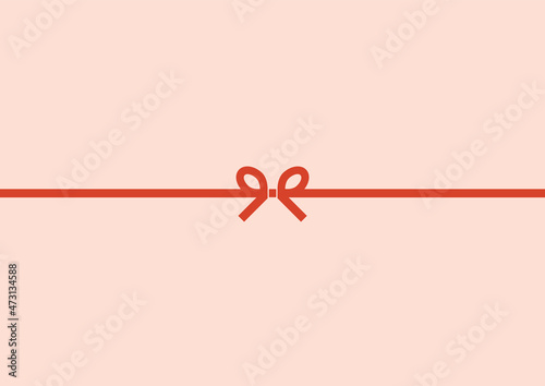 水引がかわいい掛け紙・包装紙の素材：ギフト・お祝い・のし紙のイメージ素材 - A4比率 - ピンク