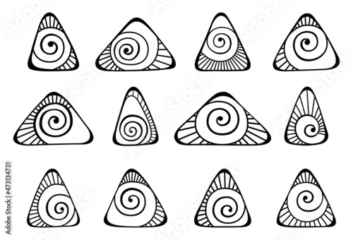 Set of hand drawn various t...