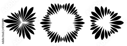 Set of three abstract shape...