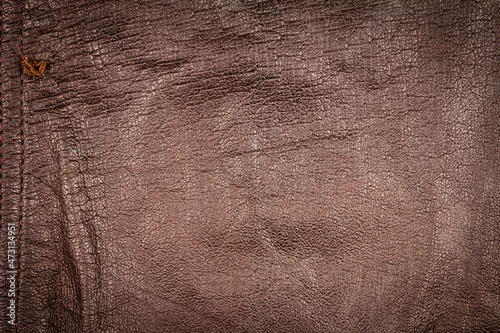 Wallpaper Mural Genuine brown leather texture background Torontodigital.ca