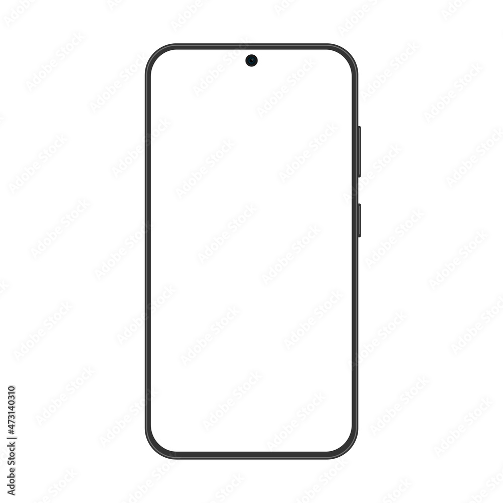 smartphone with transparent screen, realism, flat style, vector smartphone with transparent screen, realism, flat style, vector