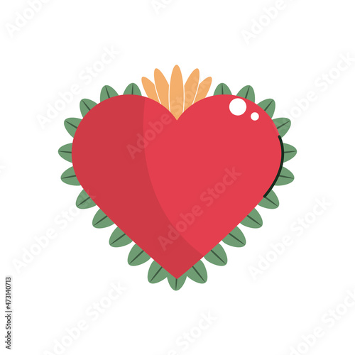 floral heart love