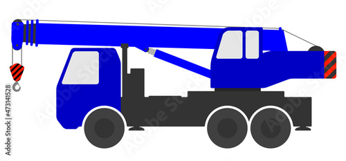 Crane Silhouette on a white background. Vector illustration.