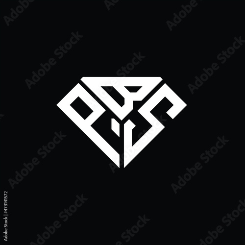 PBS letter logo creative design. PBS unique design
 photo
