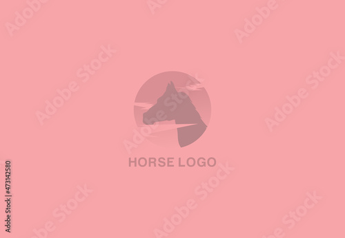 horse emblem design vector premium logo