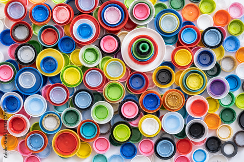 Recycled Multicolored Plastic Bottle Caps