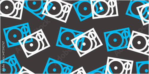 Turntable pattern background wallpaper (Hip hop Item series,flat version,vector)