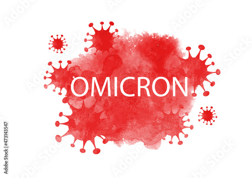 omicron virus mutant variant covid-19 sars-cov-2, vector illustration