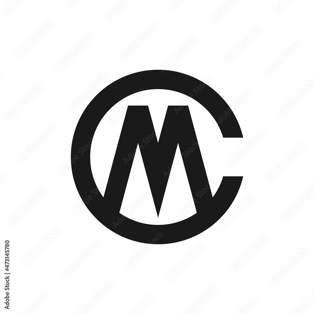 Initials Letter Monogram CM logo design Initials Letter Monogram CM logo design