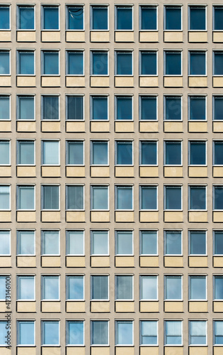 1950s style building facade, Nuremberg, Bavaria, Germany