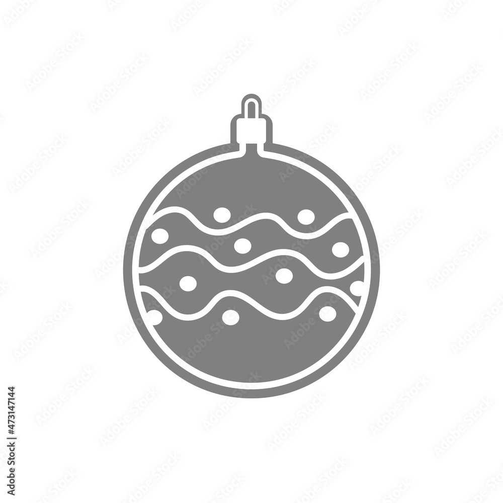 Christmas ball icon Christmas and New Year Symbol, Traditional Holiday Decoration Vector Illustration EPS Christmas ball icon Christmas and New Year Symbol, Traditional Holiday Decoration Vector Illustration EPS