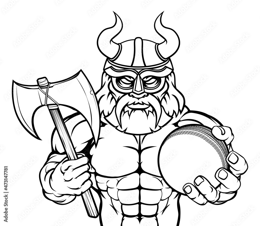 custom made wallpaper toronto digitalViking Cricket Sports Mascot