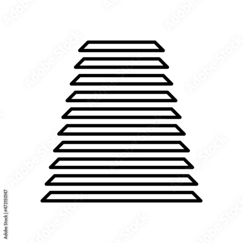 staircase icon, stairway vector, step illustration
