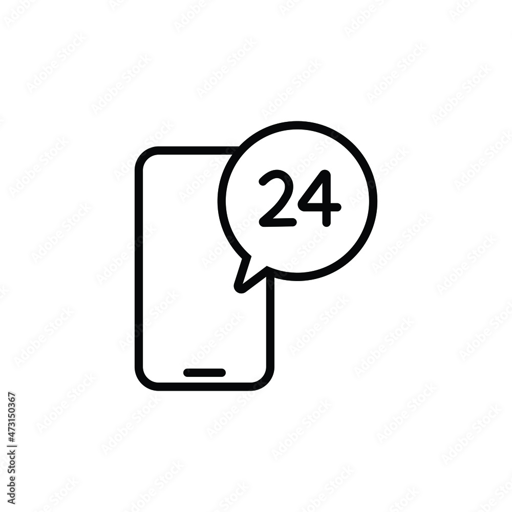24hours service on mobile app symbol. editable icon collection of online services. simple and minimalist icons for a website or mobile app interface of online business. 24hours service on mobile app symbol. editable icon collection of online services. simple and minimalist icons for a website or mobile app interface of online business.