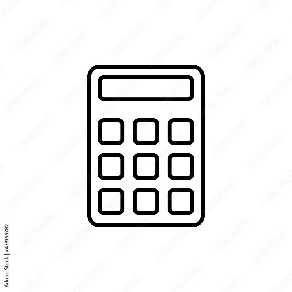 calculator line icon calculator line icon