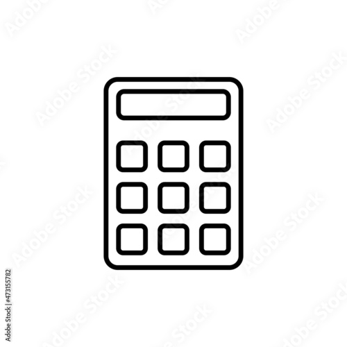 calculator line icon