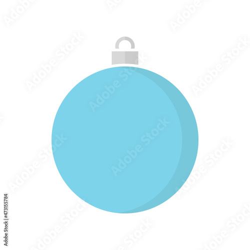 Christmass ball blue vector icon