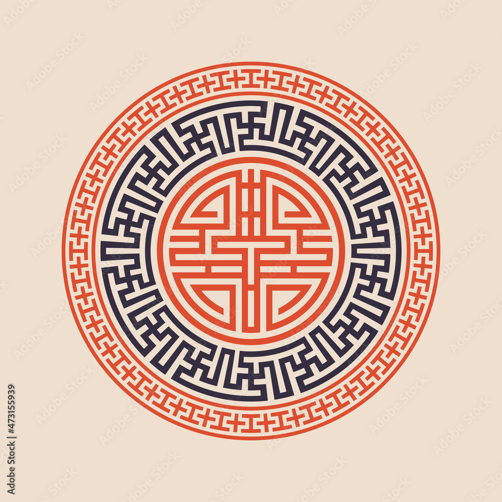 Vector image of korean ornament