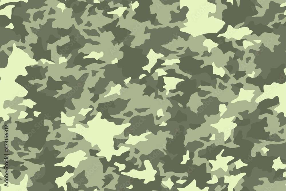 Fototapeta premium Full seamless abstract military camouflage skin pattern vector for decor and textile. Army masking design for hunting textile fabric printing and wallpaper. Design for fashion and home design.