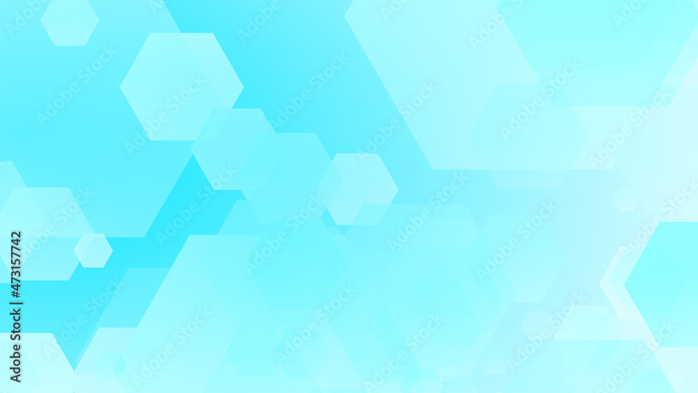 Obraz premium Abstract hexagon cross geometric white blue pattern medical background.