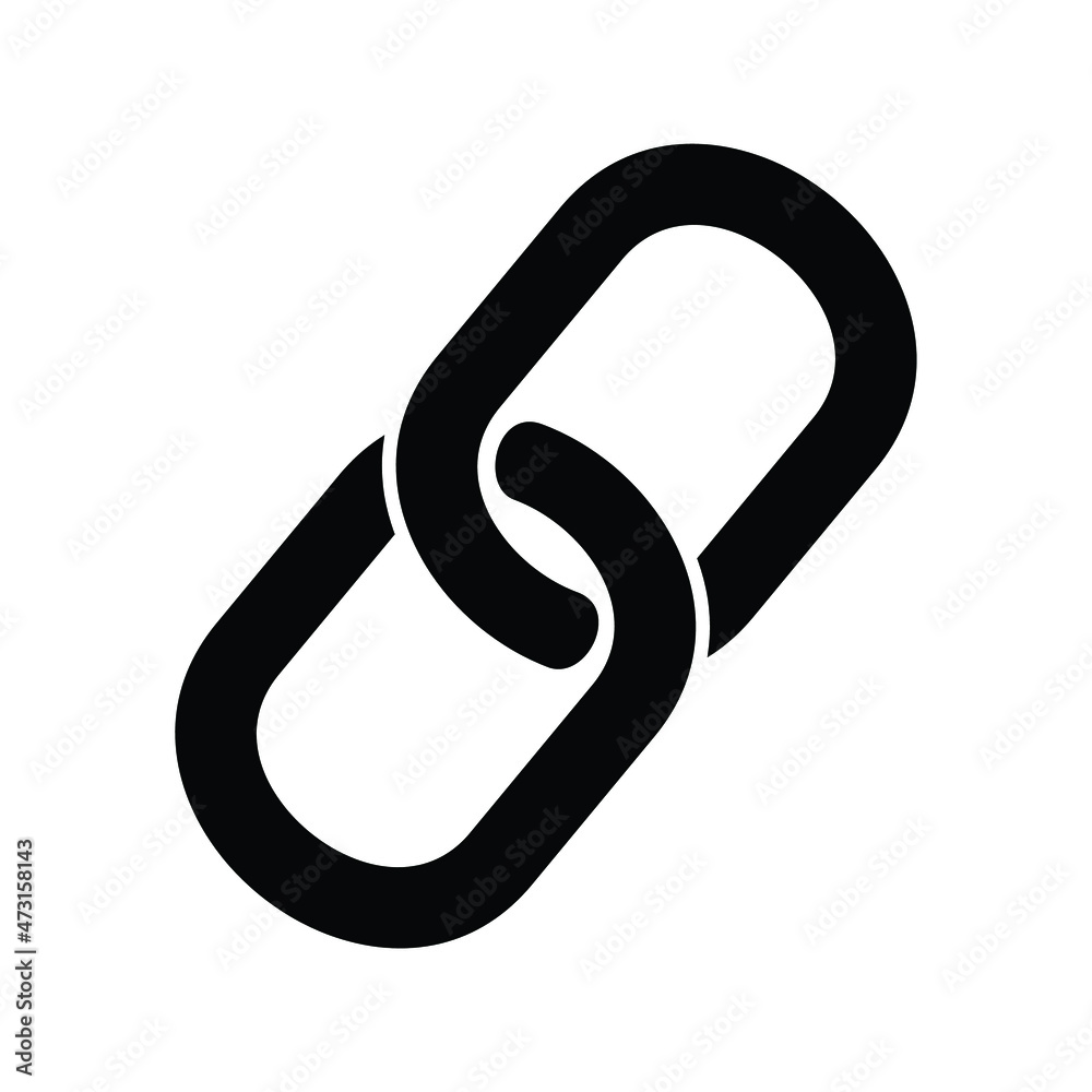 chain link icon in flat style