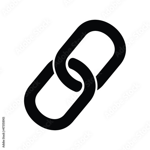 chain link icon in flat style