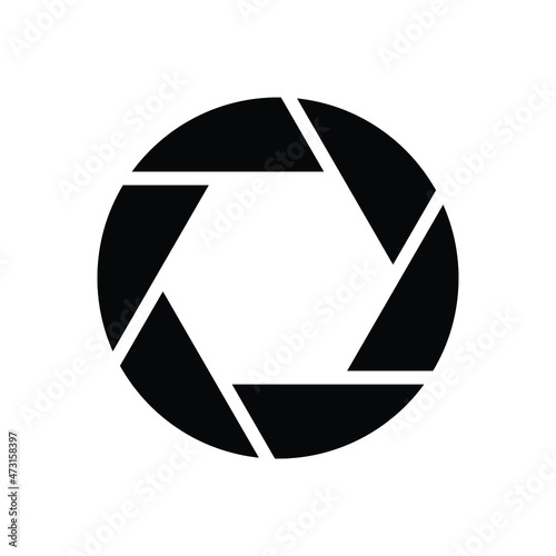 vector Camera shutter icon in flat style