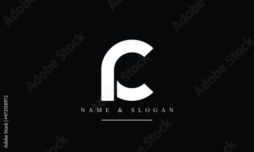 RC, CR, R, C abstract letters logo monogram