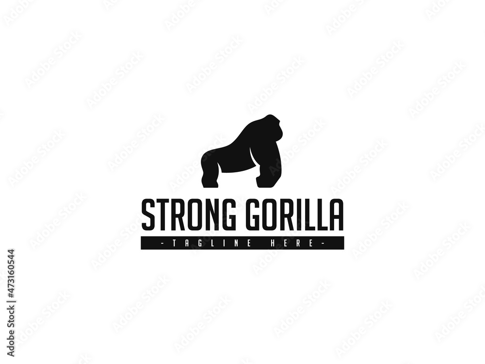 gorilla logo design. logo template