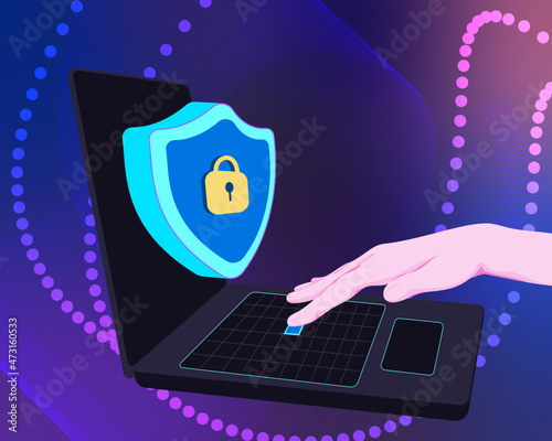 Internet cyber security concept