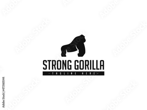 gorilla logo design. logo template