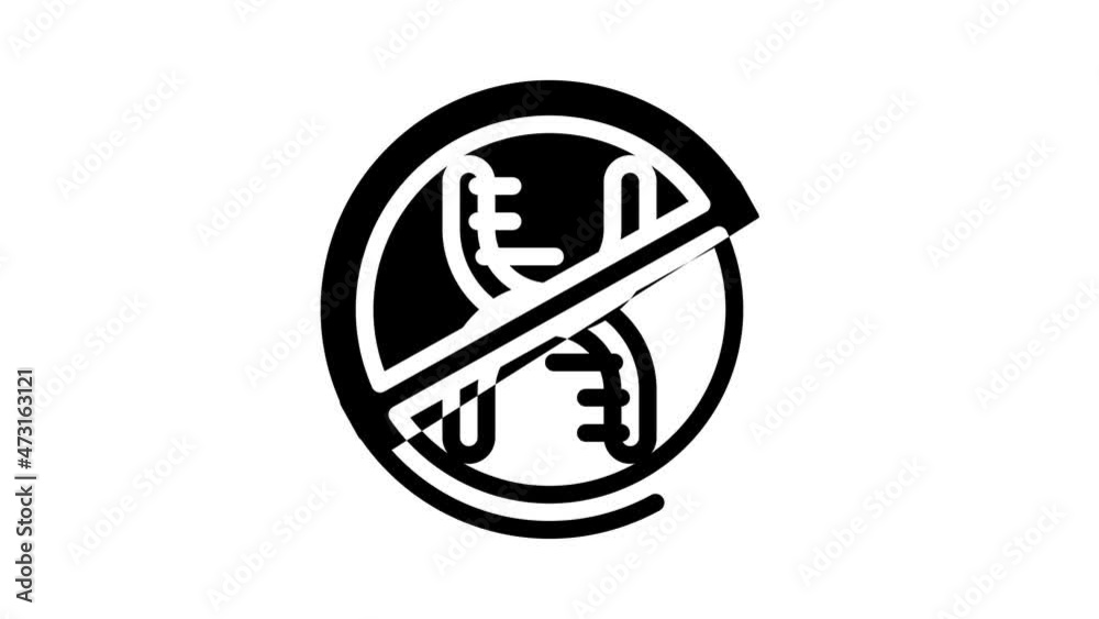 gmo free animated line icon gmo free sign. isolated on white background gmo free animated line icon gmo free sign. isolated on white background