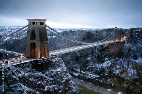 Clifton Suspension Bridge Snow Day