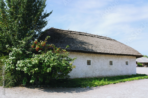 Ukraine, Zaporozhye. Khortytsya Island. Center, museum of Ukrainian Cossacks, a historical and cultural complex 