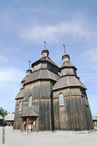 church of the holy trinity. Ukraine, Zaporozhye. Center of Ukrainian Cossacks, a historical and cultural complex "Zaporizhzhya Sich". 