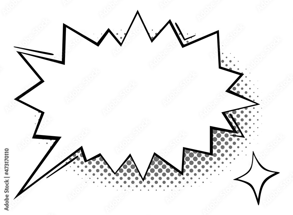 Scream message balloon. Empty bubble for angry speech Scream message balloon. Empty bubble for angry speech