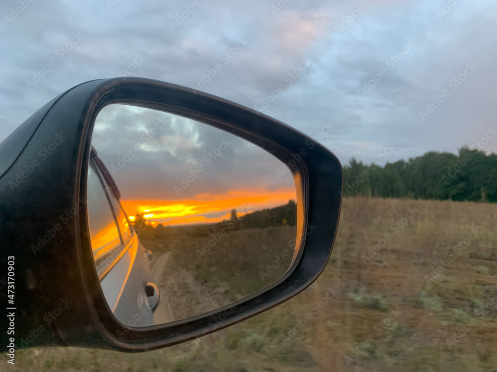 Reflection of a beautiful sunset