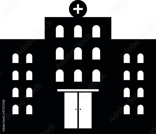 Hospital building icon vector logo
