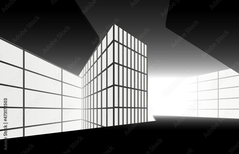 Abstract architecture 3d illustration digital drawing Abstract architecture 3d illustration digital drawing