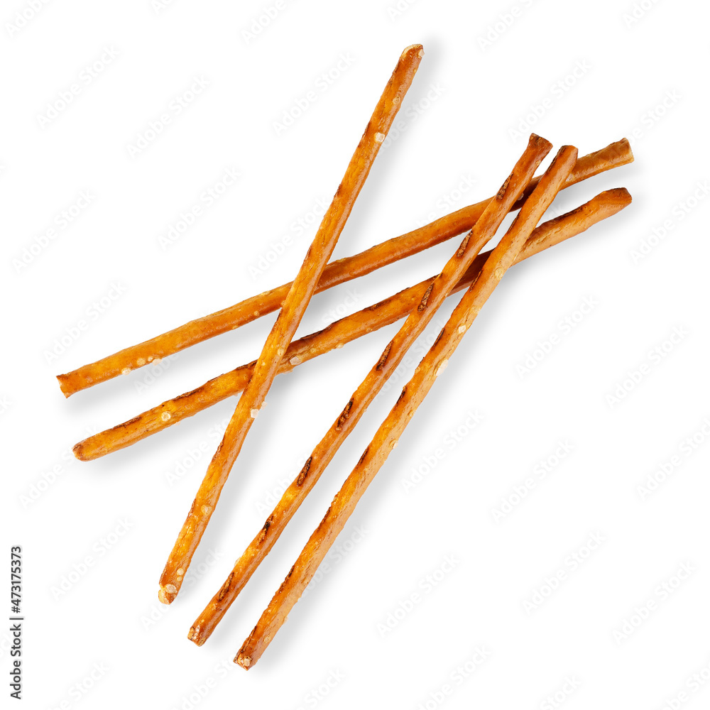 top view of salted cracker pretzel sticks top view of salted cracker pretzel sticks