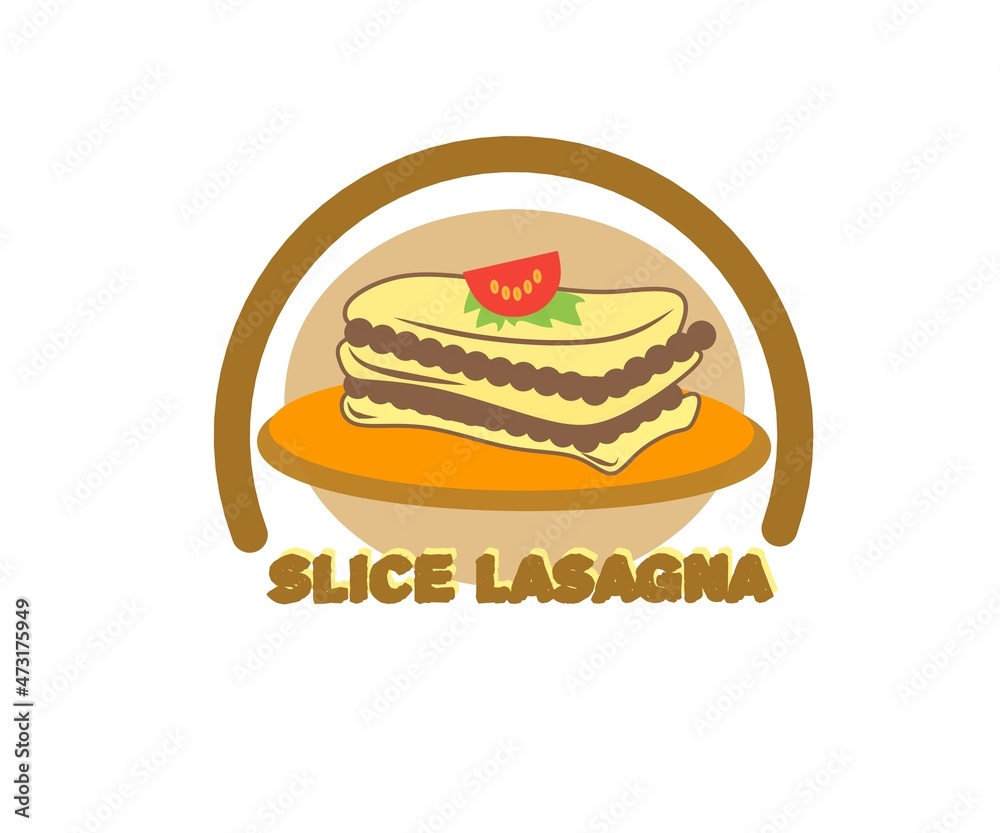 Lasagna logo. Lasagna icon. Lasagna background. Vector design illustration. Lasagna logo. Lasagna icon. Lasagna background. Vector design illustration.