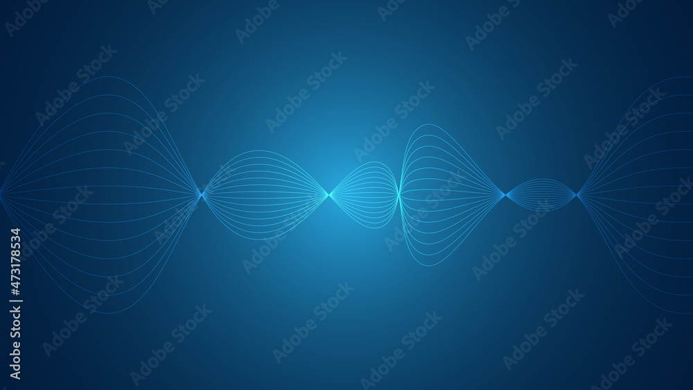 abstract blueline background with waves eps file Stock Vector Adobe Stock