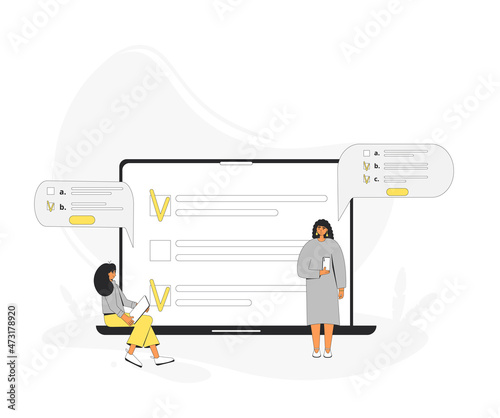 Survey. Online ansers. Quality test