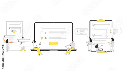Survey. Online ansers. Quality test