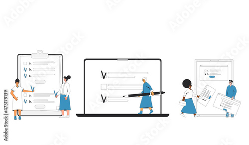 Survey. Online ansers. Quality test