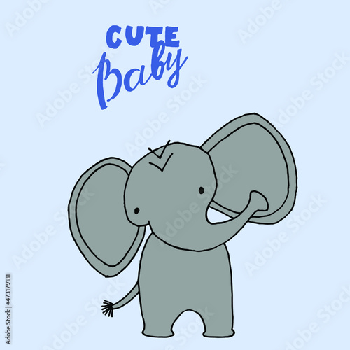 Cute baby design baby shower elephant hand made
